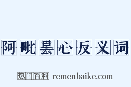 阿毗昙心反义词是什么意思的图片